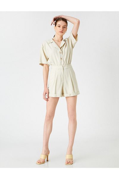 Koton Mini-Shorts mit Falten und hoher Taille