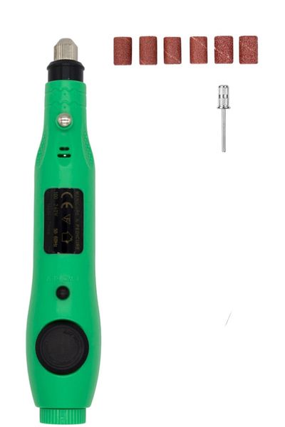 BEAUTY BOX COSMETIC Nail File Machine Permanent Nail Polish Remover Callus Cleaner Manicure Pedicure Prosthetic Nail Green Color