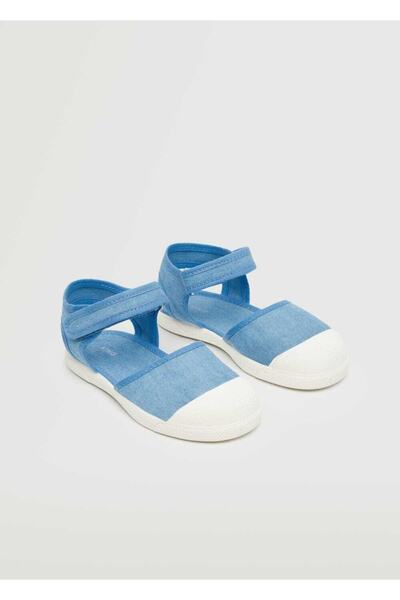 MANGO Baby Cırt Cırtlı Denim Sandalet