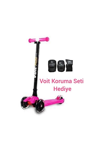 Voit Mini Led Işıklı 3 Teker Scooter + Koruma Seti Med. Hediye