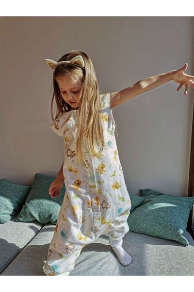 Raduga Collection Çift Kat Pazen Uyku Tulumu (1-tog 20-24 Derece Oda Sıcaklığı) Sonbahar Ve Kışlık Sevimli Hayvanlar