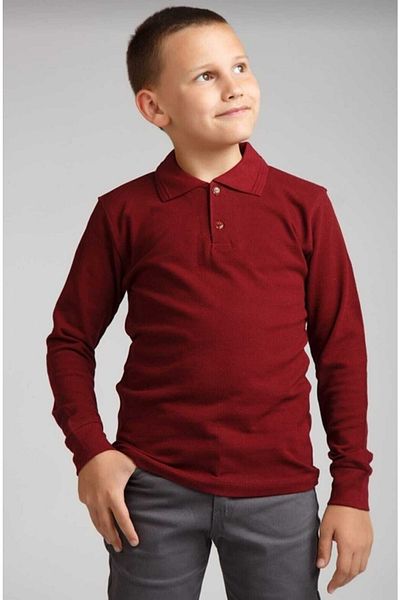 FERRY BUTİK Tricou unisex cu mânecă lungă și gât polo