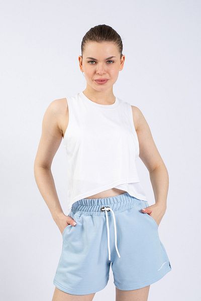The Step Sports Pantaloni scurți albaștri cu două fire pentru femei