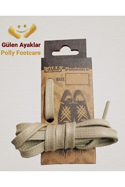 POLLY FOOTCARE GÜLEN AYAKLAR Pamuklu Spor Ayakkabı ve Botlar İçin Yassı Düz Lux Bağcık 120 cm