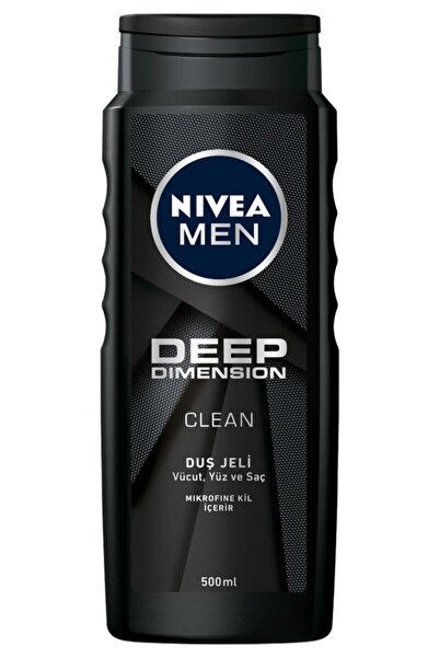 NIVEA Men - Erkeklere Özel Kil Parçacıkları Içeren Deep Clean Duş Jeli 500ml