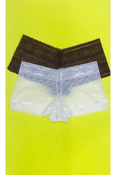 mendoza store Γυναικείο Σετ Δαντελένιο Σλιπ και Μπόξερ