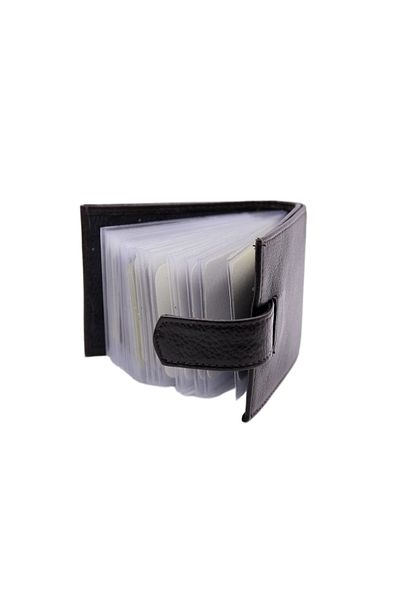 MKM Man Genuine Leather Wallet with Transparent Card Holder Side Model