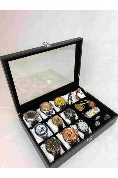 Kelepir Fırsatlar Handmade Leather Covered Wristwatch Jewelry Earrings Necklace Bracelet Jewellery Storage Box White Padded