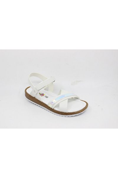 Zerhan 29 Sandale albe cu velcro pentru fete