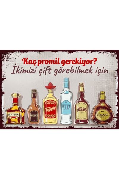 primero Alkol Temalı Mdf Tablo