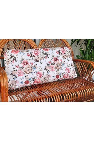 AYPETEKS Red Floral Back Cushion / Sofa Cushion / Sofa Cushion Cover