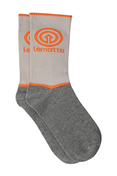 Unisex Orange/grey Çorap