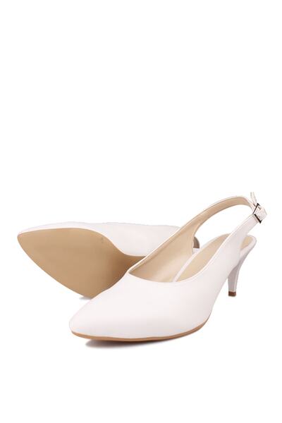 Fitbas 111215 468 Жіночі білі матові великі маленькі туфлі на шпильці