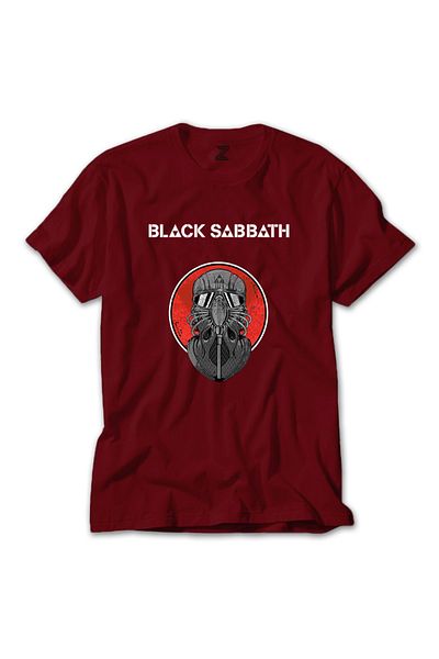 Z zepplin Black Sabbath Black Pilot Red T-shirt