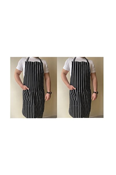 EURO DAY 2 Adet Mutfak Önlüğü Garson Aşçı Şef Servis Boydan Askılı Cepli Unis...