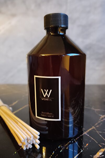 WSMELL Vanılla Dream 500 Ml Oda Kokusu Yedek Dolum Şişesi Koku Giderici Çubuklu Oda Kokusu + 25 Ad Çubuk