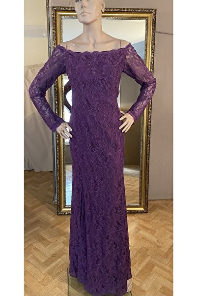 Exspica Haute Couture Düşük Omuz Dantel Abiye Ve Gece Elbisesi