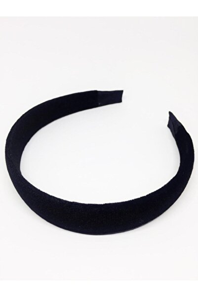 GÜLPEŞE Banda de păr cu coroană neagră din catifea simplă pentru femei