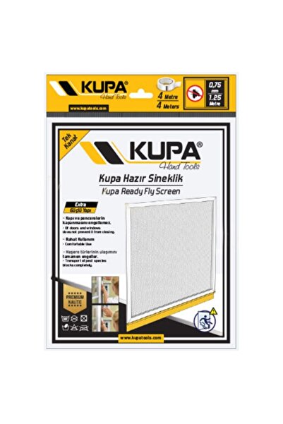 Kupa Hazır Sineklik 75*125 Cm Ve 4mt Çift Taraflı Bant Premıum Kalite
