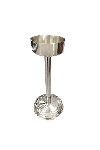 ÖZBİR Paslanmaz Çelik Ayaklı Şampanya Ve Şarap Ve Buz Kovası Standı 18x59 Cm