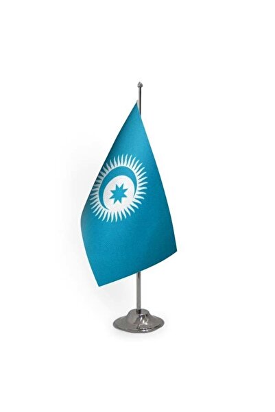 FLAGTURK Türk Devletleri Teşkilatı Masa Bayrağı Tekli 15x22,5 Cm (direksiz)