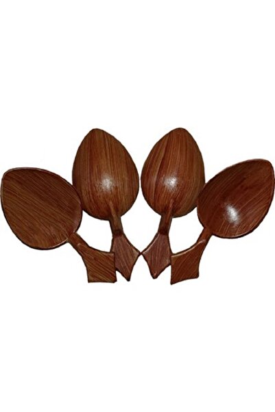 Happyland 8 Adet Tahta Görünümlü Oyun Kaşığı Gösteri Ve Oyun Kaşığı Kısa Ahşa...