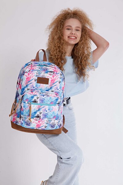 KAUKKO Safari Okul Çantası 42x33x21 Sea Shell (k1331)
