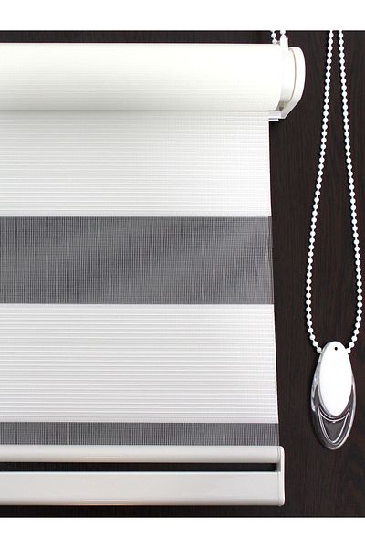 buperde White Micro Pleated Micro Pleated Zebra Roller Blinds
