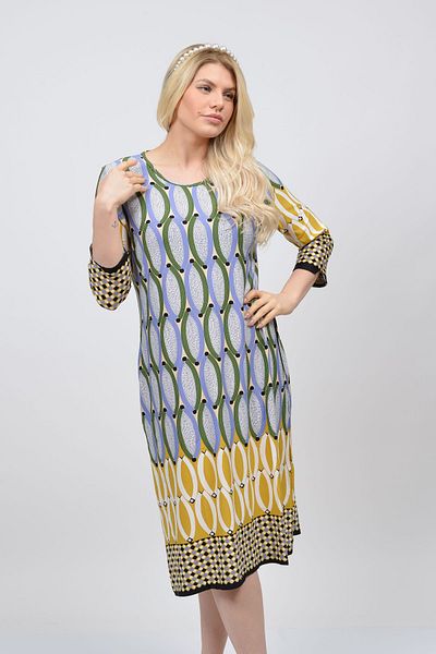 TUSSE Sandy Three-Quarter Sleeve Stone Embroidered Elegant Plus Size Dress