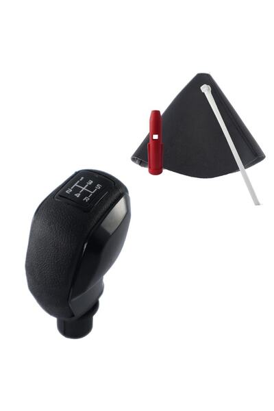 ZETOTO Peugeot 407 Compatible Sports Gear Shift Knob and Gaiter Lower Frameless Set Zet Black Model