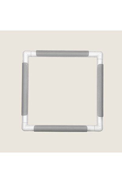 CALIN طوق تطريز 28 سم × 28 سم مشبك رمادي