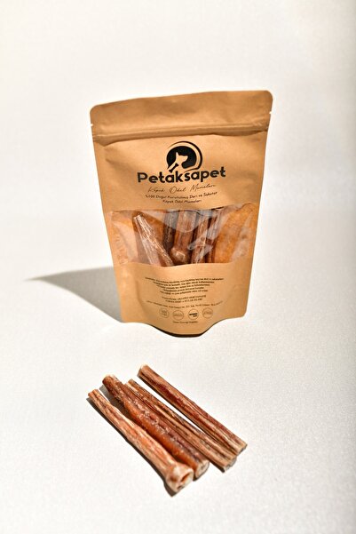 PETAKSAPET Dana Kamış %100 Doğal Köpek Ödül Maması 4 Adet 15 Cm