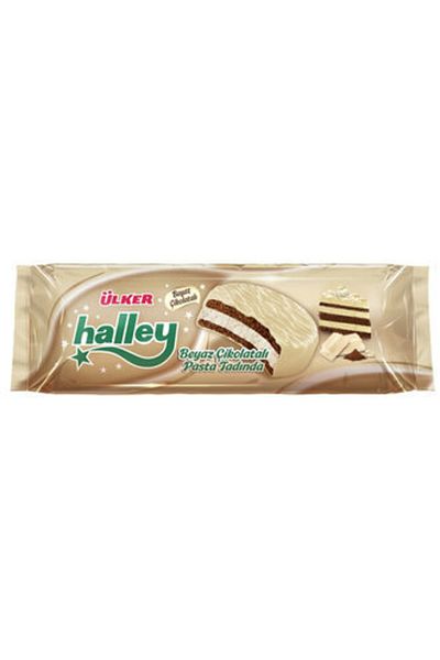 Ülker Halley White Chocolate Coated Sandwich Biscuits 21g 6 * Pcs