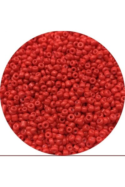 yiğit aksesuar Red Sand Bead Jewelry Making Bead 3.5 Mm 100 Grams