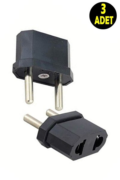 usin 3 Adet Amerikan Tipi Jack Fişi Standart Fişe Çevirici Adaptör -türk Tipi Fişe Dönüştürücüsü Aparat