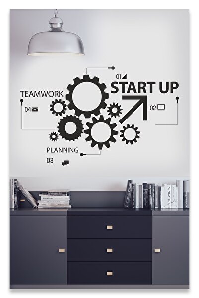 Sticker Sepetim Lucru în echipă Start Up Decorativ Autocolant de perete Decor...