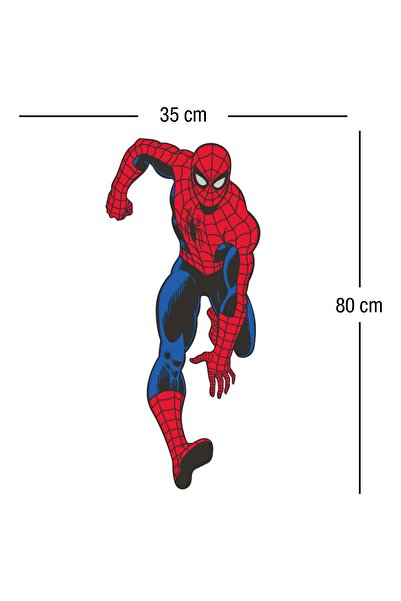 Sticker Sepetim Koşan Spiderman - Örümcek Adam Iı Dekoratif Çocuk Odası Duvar Sticker Duvar Süsü