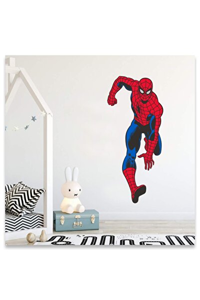 Sticker Sepetim Koşan Spiderman - Örümcek Adam Iı Dekoratif Çocuk Odası Duvar Sticker Duvar Süsü