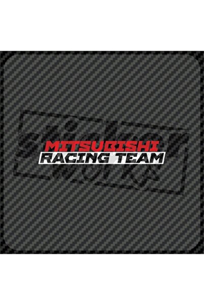 Sticker Works ملصق فريق ميتسوبيشي للسباقات للزجاج الأمامي