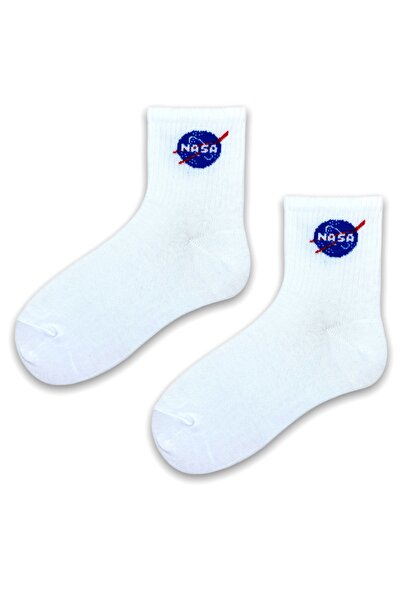 Esinti Чоловічі шкарпетки довгі шкарпетки Жіночі рушники Білі шкарпетки з візерунком 4 штуки