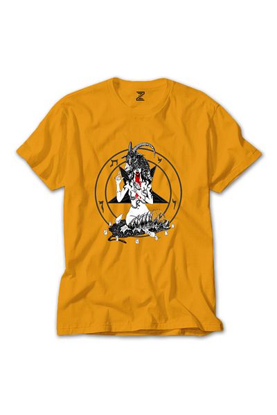 Z zepplin Baphomet Blood - Κίτρινο T-Shirt