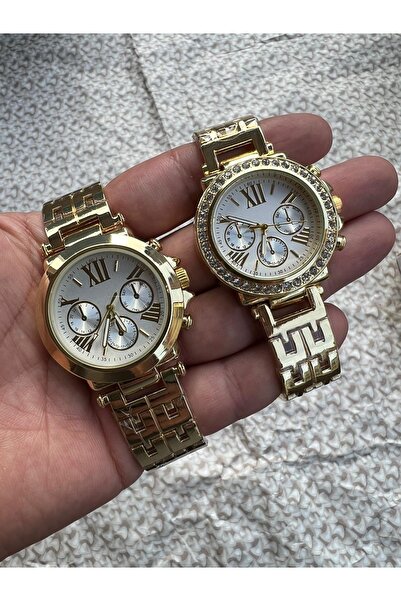 ÇENÇEN Altın-beyaz Kadran Sevgili Saatleri Çift Saatleri