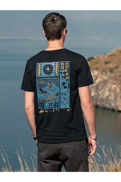 YUVEST Blackrock Unisex Severni Region Tiskano Crno 100% pamuk Belo T-shirt