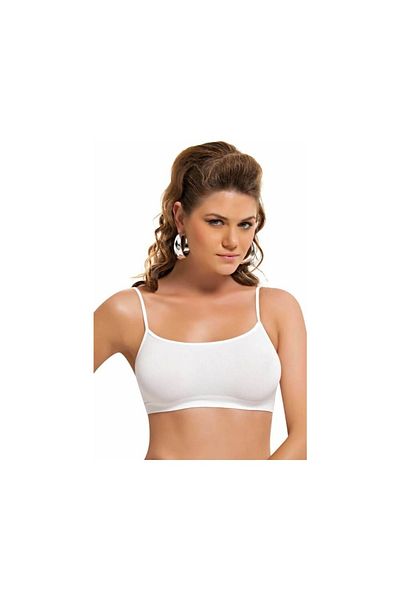 NBB Women's Thin Strap Seamless Bustier 2415 White