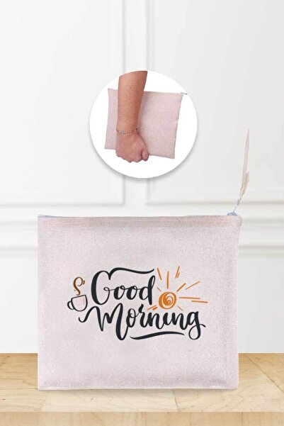 Gizeo Concept Ленена чантичка за грим „Добро утро“ с шарки