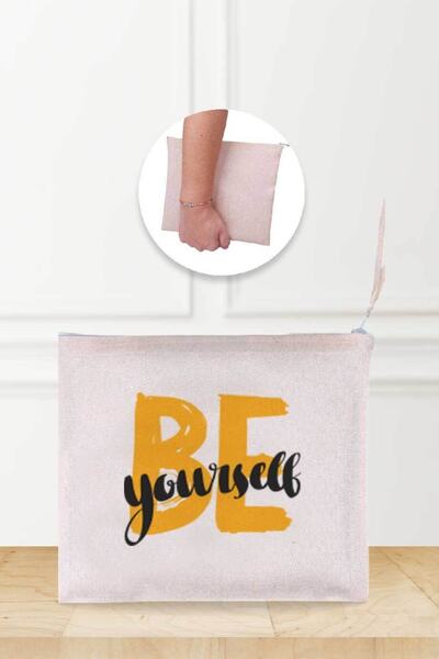 Gizeo Concept Ленена чантичка за грим „Бъди себе си“