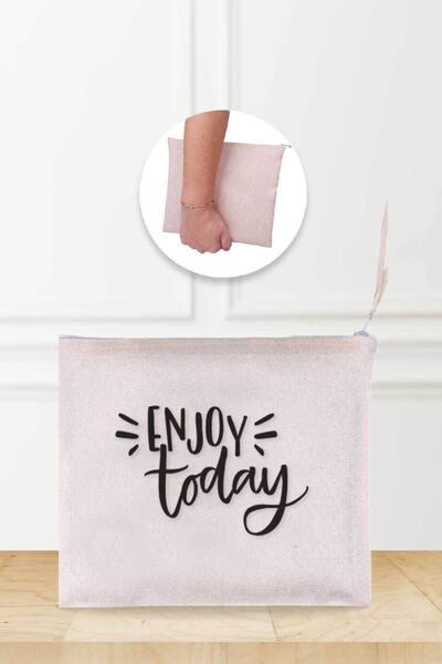 Gizeo Concept Несесер за грим от лен с шарки Enjoy Today