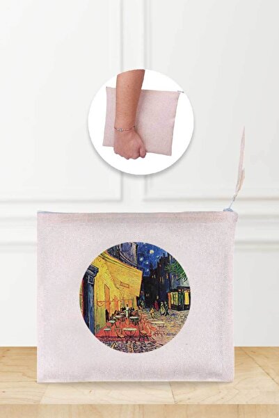 Gizeo Concept Макіяжна сумка з малюнком тераси кафе Ван Гога