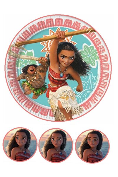 hediyehobihersey Moana Yenilebilir Kağıt Pasta Resmi Kurabiye Baskısı Pirinç ...
