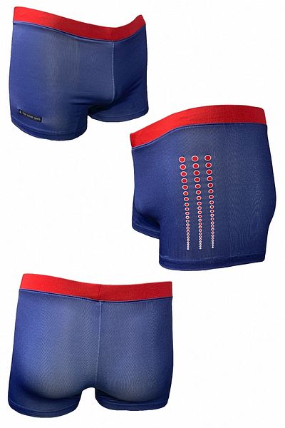 Fs Boy's Navy Blue Red Belt Beach Sea Swimsuit
